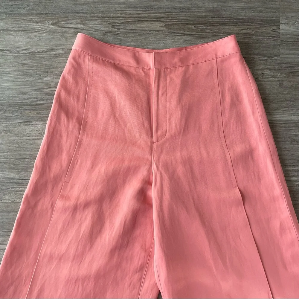 NWT Club Monaco Caroline High Rise Wide Leg Flare Pants Pink 8
